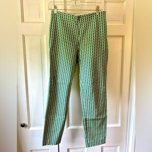 Women’s High-Rise Green and Warm White Skinny Ankle Pants A New Day Size 6 NWOT